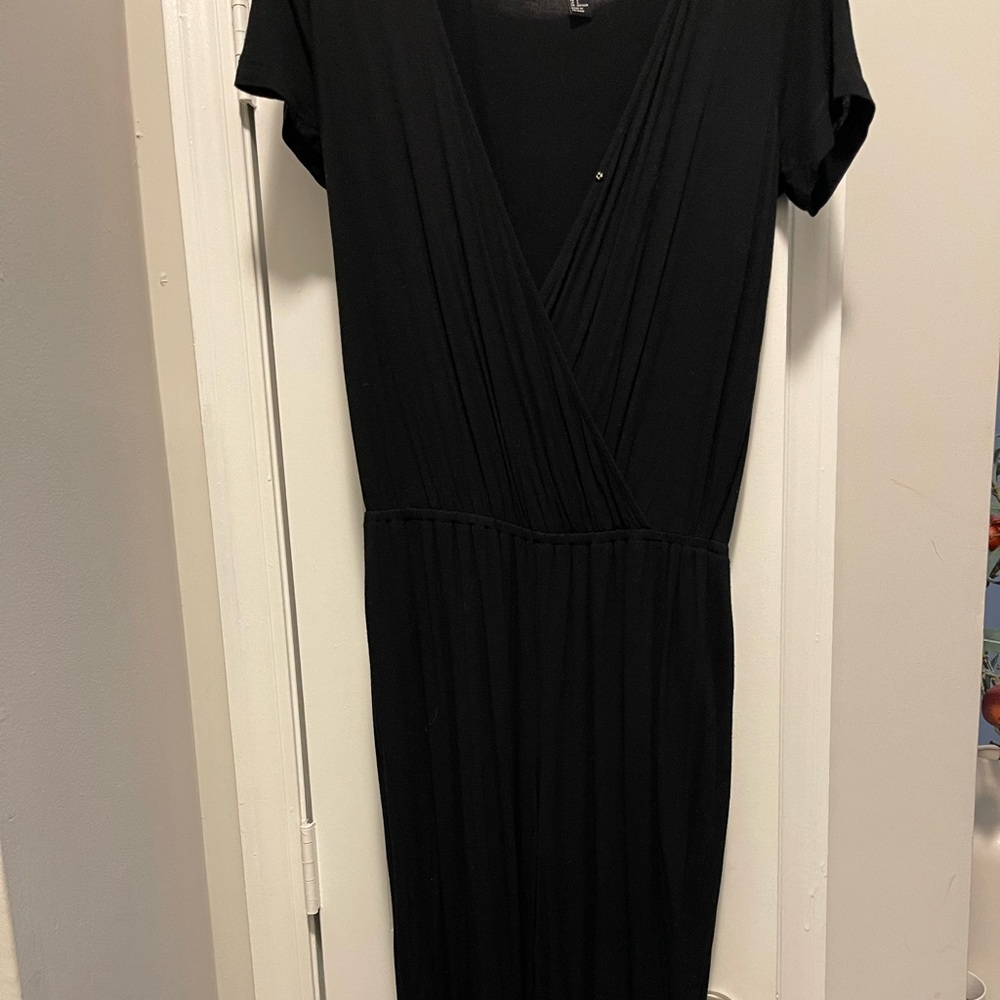 Small Black Rayon/spandex romper